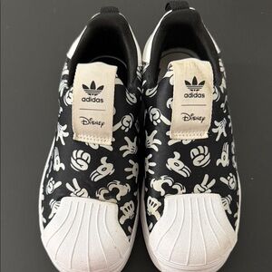 Adidas Kids Black and White Disney Sneakers